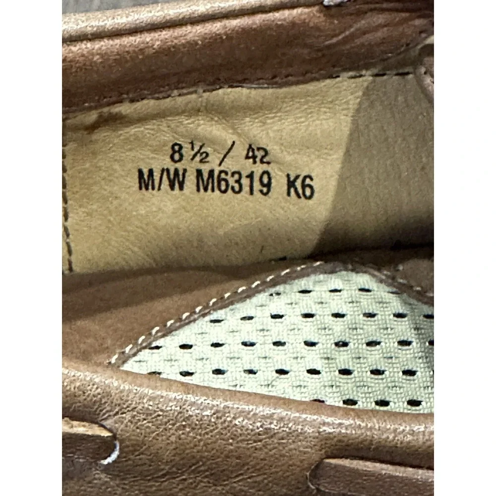 Born Men's‎ 8.5 Boat Deck Loafer Comfort Shoes Brown Leather lace up